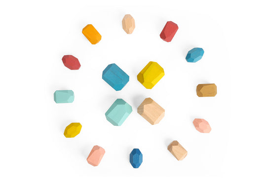 Wooden Stacking Stones - 16 PCS