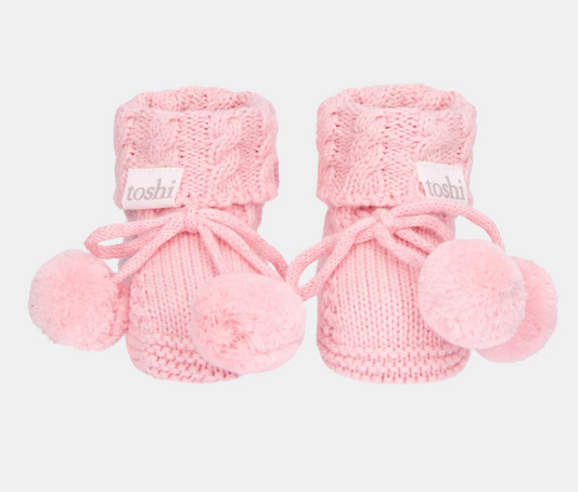 Organic Booties Yummy Misty Rose