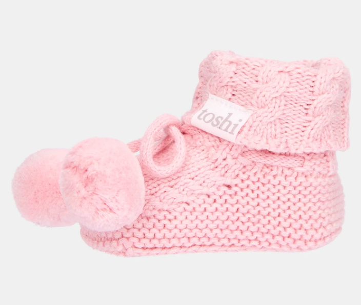 Organic Booties Yummy Misty Rose