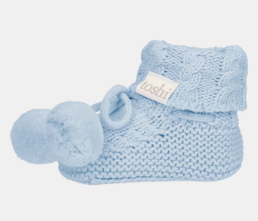 Organic Booties Yummy Bluebell