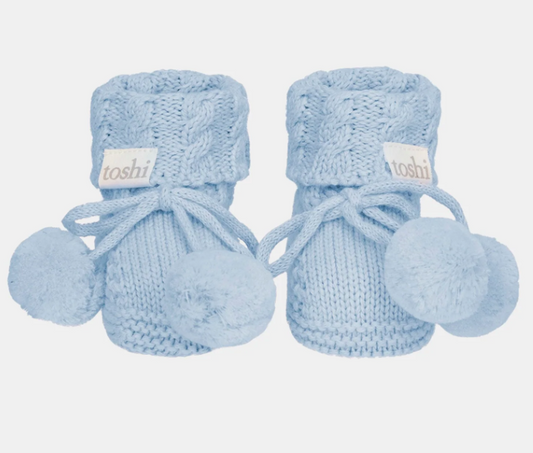 Organic Booties Yummy Bluebell