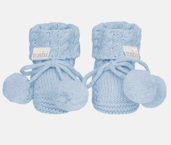 Organic Booties Yummy Bluebell