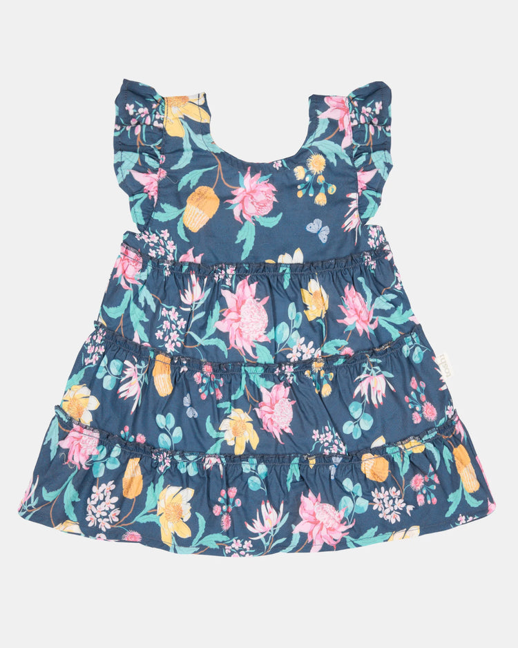 Baby Dress Matilda - Waratah Midnight