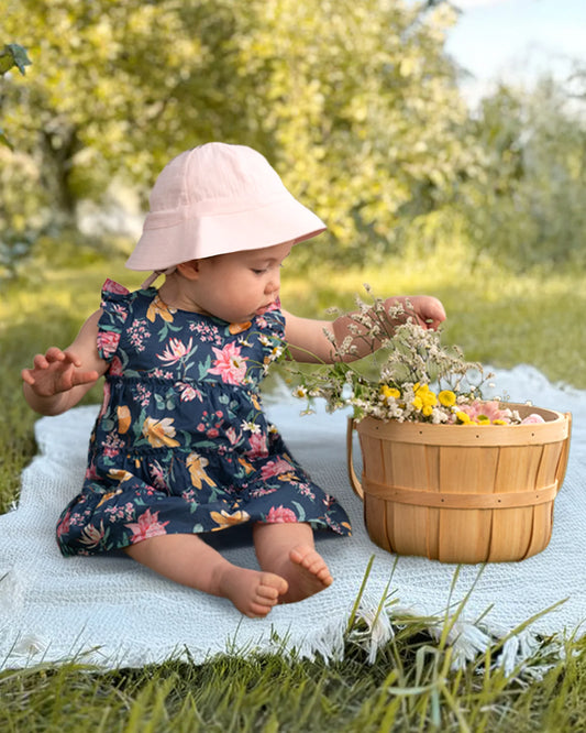 Baby Dress Matilda - Waratah Midnight