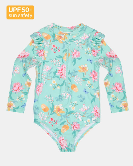 Swim Bodysuit Ripple - Waratah Mint