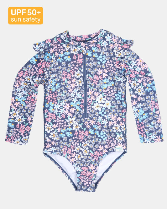 Swim Bodysuit Ripple - Wattle Dusk