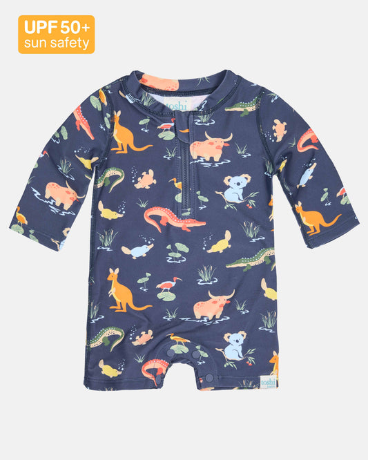 Swim Onesie L/S Splash - Kakadu Moonlight