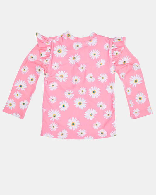 Swim Rashie L/S Ripple - Daisy Watermelon