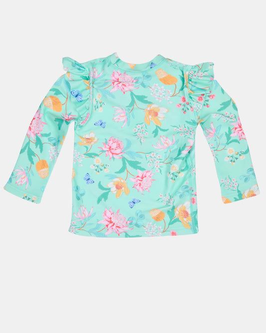 Swim Rashie L/S Ripple - Waratah Mint