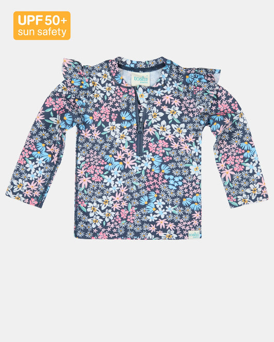 Swim Rashie L/S Ripple - Wattle Dusk