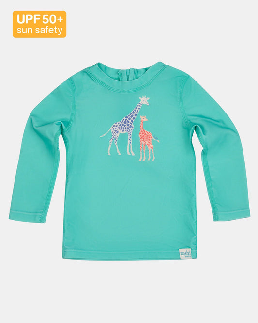 Swim Rashie L/S Splash - Congo Seagrass