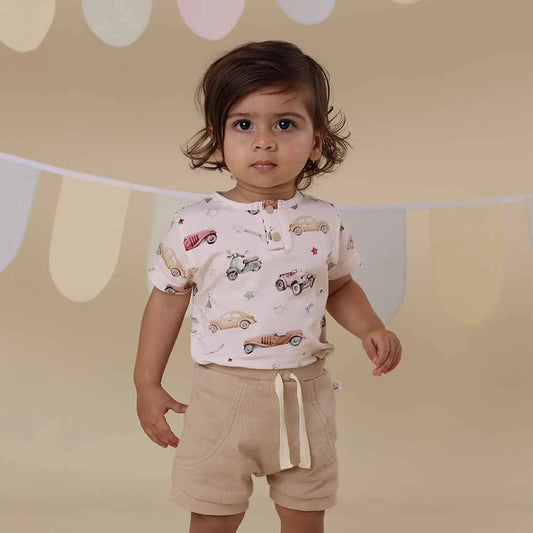 Vintage Cars Short Sleeve Organic Bodysuit