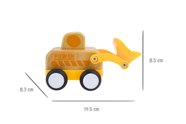 Wooden Friction Truck Bulldozer With Sound And Light