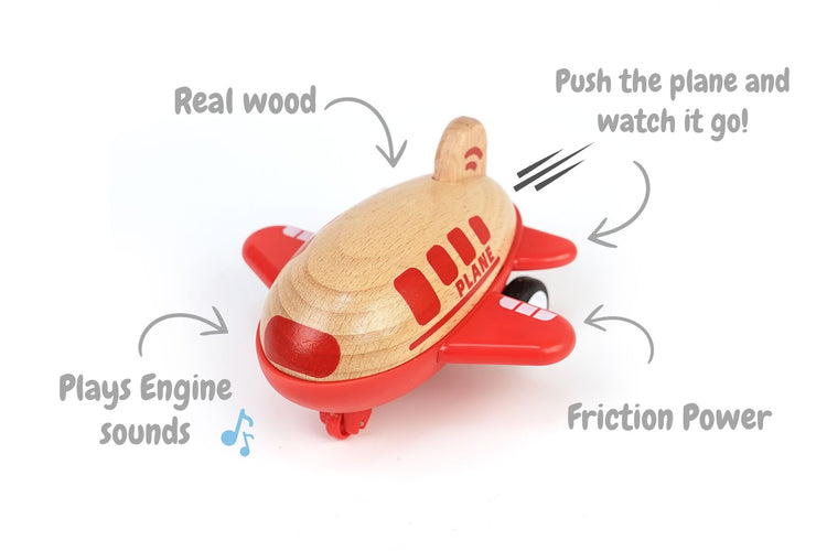 Wooden Racer Plane Airplane With Sound