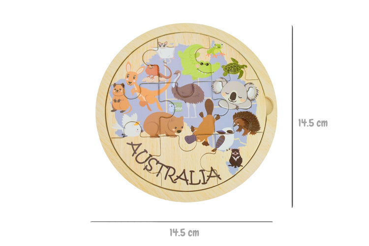Wooden 9pcs Jigsaw Puzzle Australian Animal