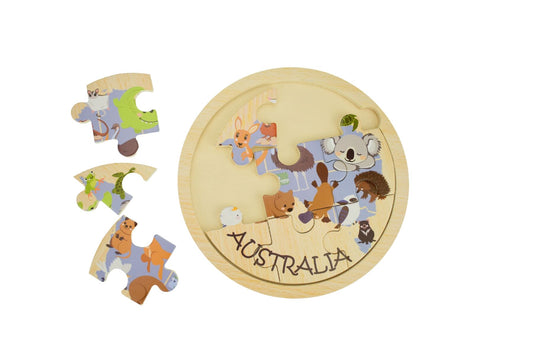 Wooden 9pcs Jigsaw Puzzle Australian Animal