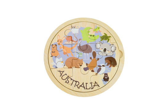 Wooden 9pcs Jigsaw Puzzle Australian Animal