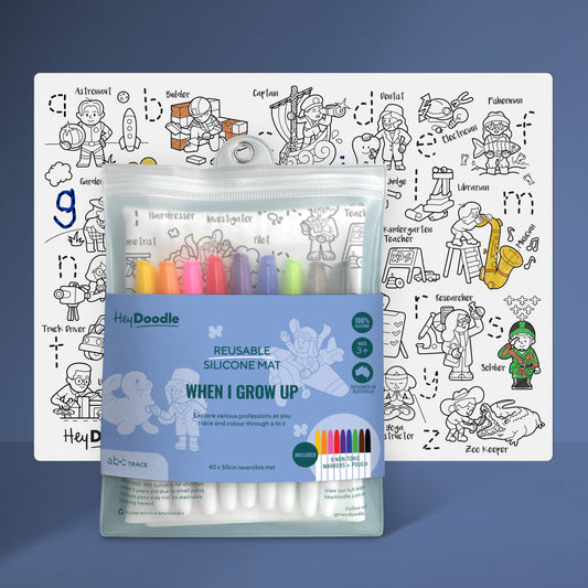 When I Grow Up Reusable Silicone Colouring Mat