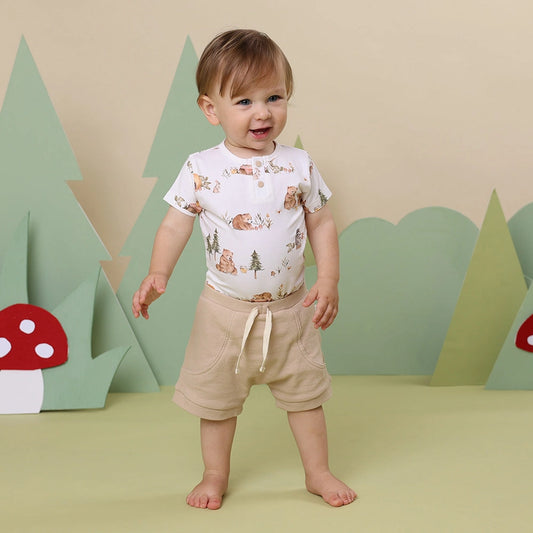 Bears Short Sleeve Organic Bodysuit