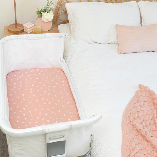 Jersey Bedside Sleeper Fitted Sheet 2 Pack - Sophia's Garden