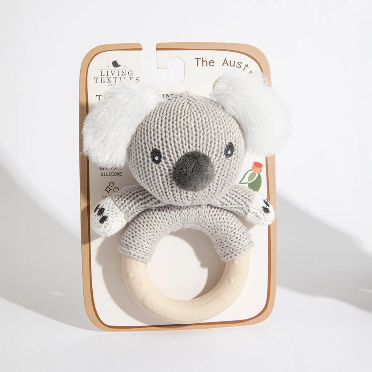 Knitted/Silicone Ring Rattle - Koala