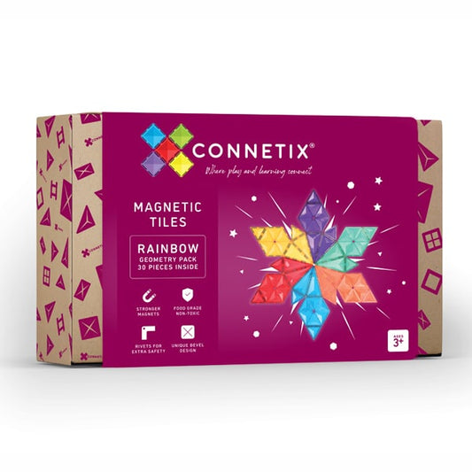 Connetix Tiles - Rainbow Geometry Pack - 30 piece