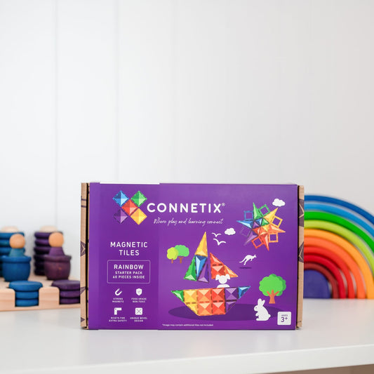 Connetix Tiles - Rainbow Starter Pack - 60 piece