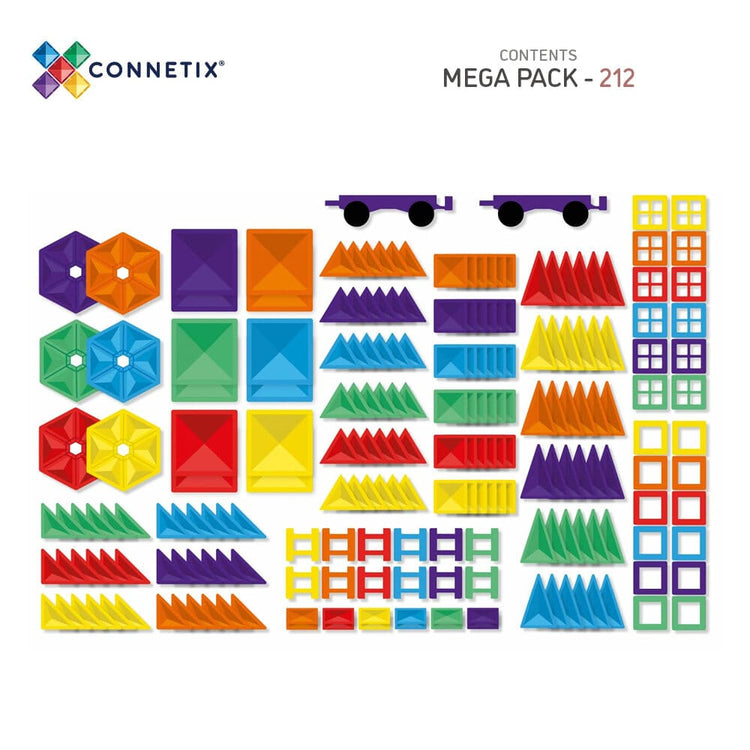 Connetix Tiles - Rainbow Mega Pack - 212 piece