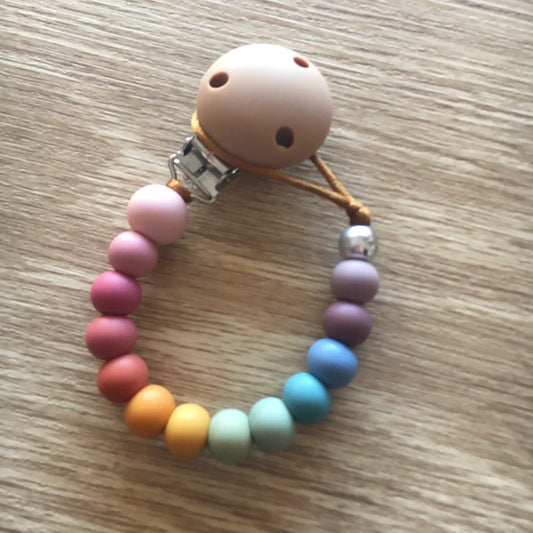 Silicone Dummy Clip | Vintage Rainbow
