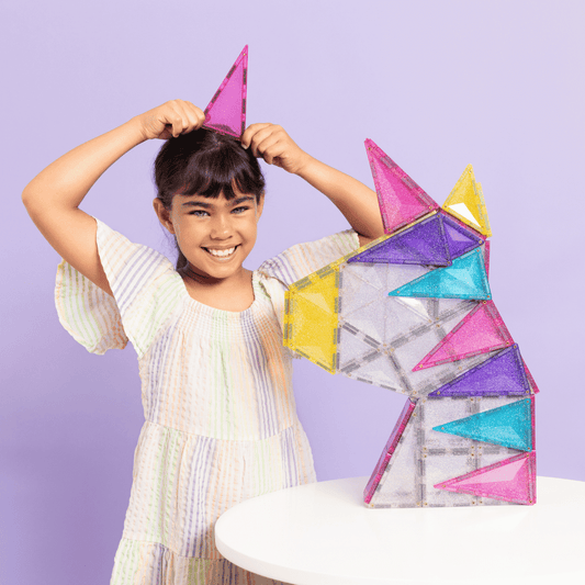 Connetix Tiles - Glitter Unicorn Pack 56 pc