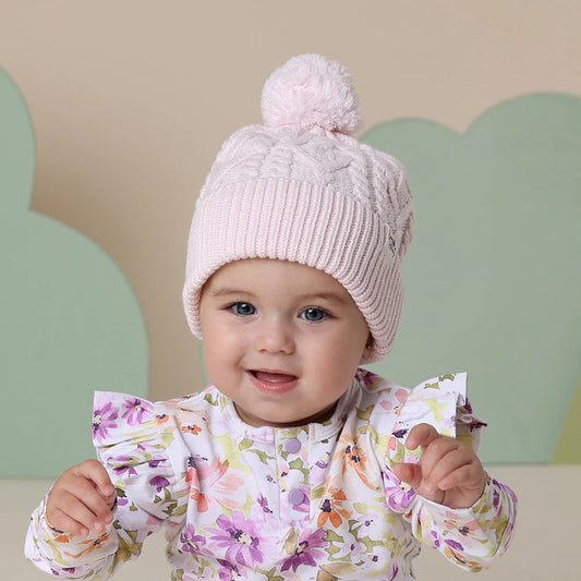 Blush Pink Organic Baby Knit Beanie