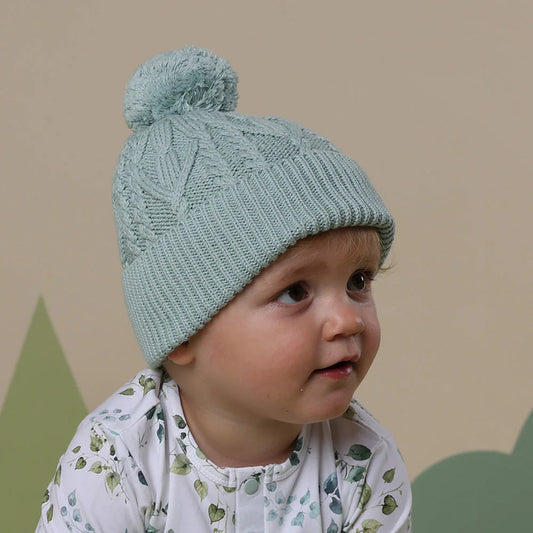 Sage Organic Baby Knit Beanie