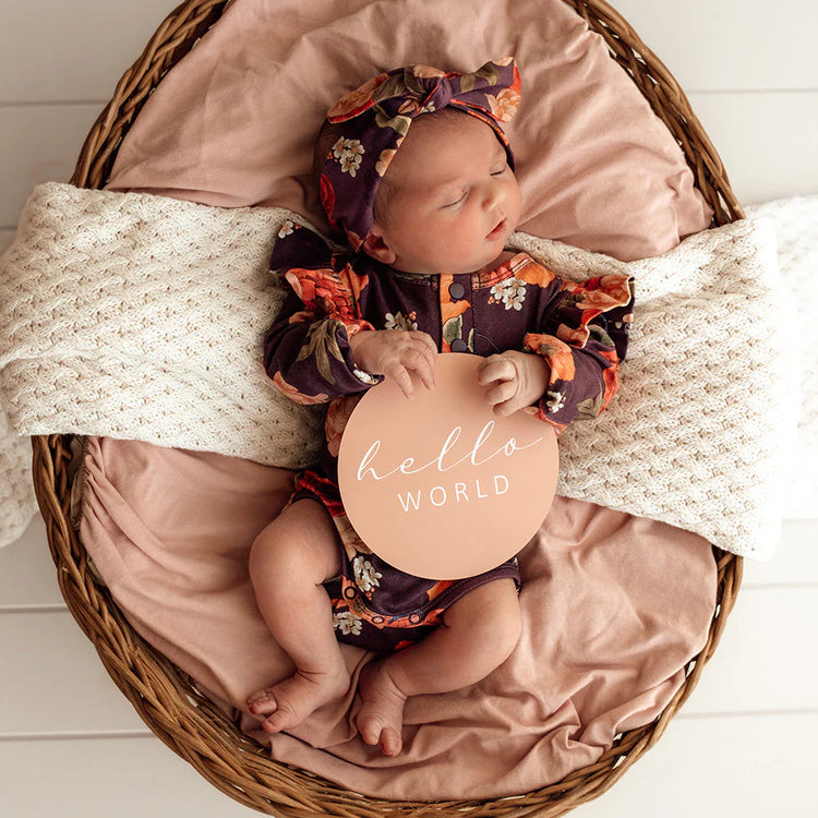 Sienna Long Sleeve Organic Bodysuit with Frill