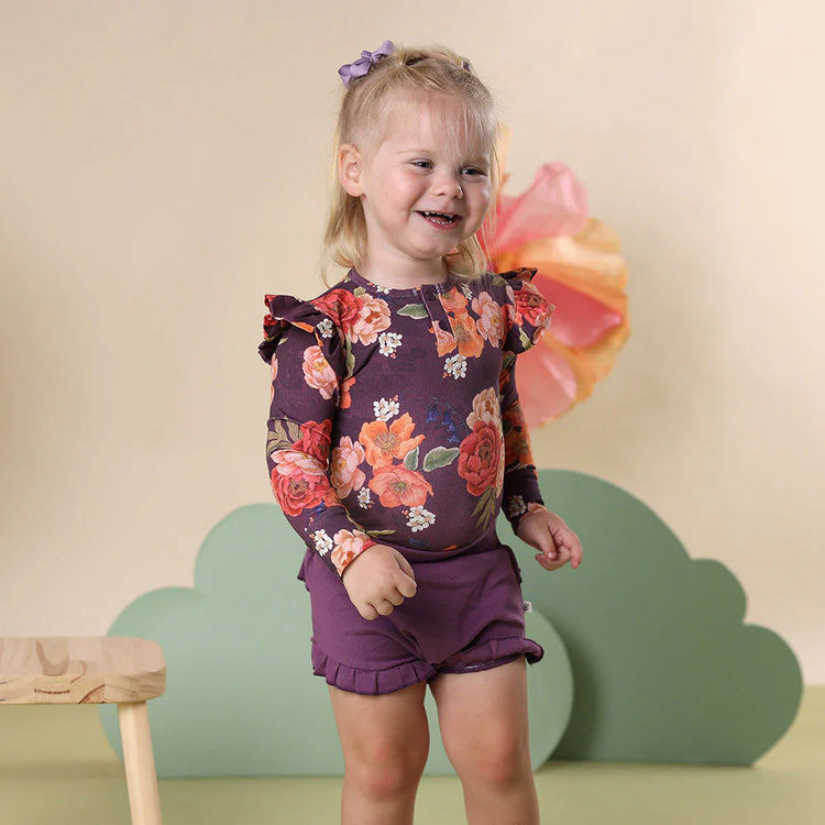 Sienna Long Sleeve Organic Bodysuit with Frill