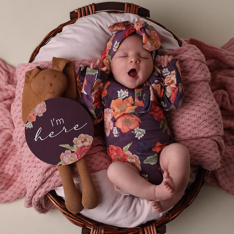 Sienna Long Sleeve Organic Bodysuit with Frill