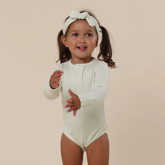 Honeydew Long Sleeve Organic Bodysuit