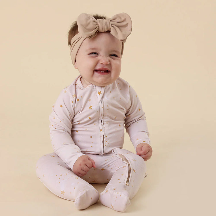 Stardust Organic Snuggle Sleepsuit Zip Footie