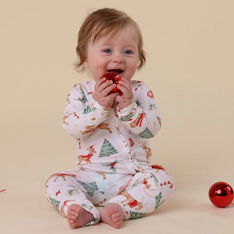 Prancer & Friends Organic Snugglesuit Convertible Romper