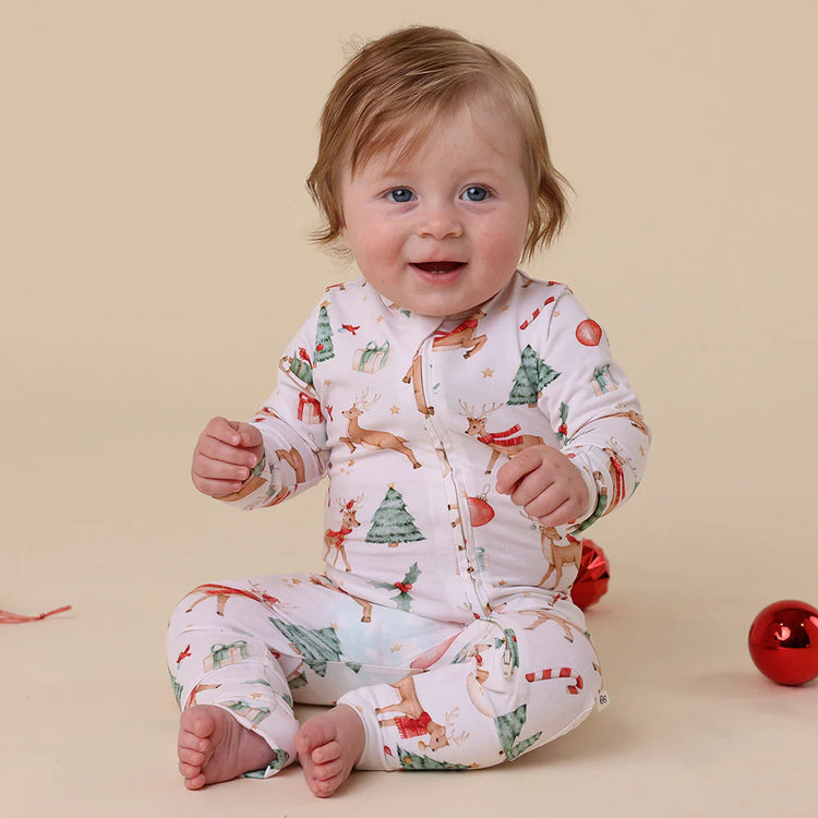 Prancer & Friends Organic Snugglesuit Convertible Romper
