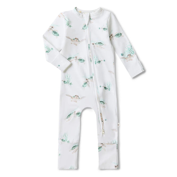Turtle Organic Snugglesuit Convertible Romper
