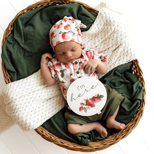 Strawberry & Moss Reversible Milestone Cards