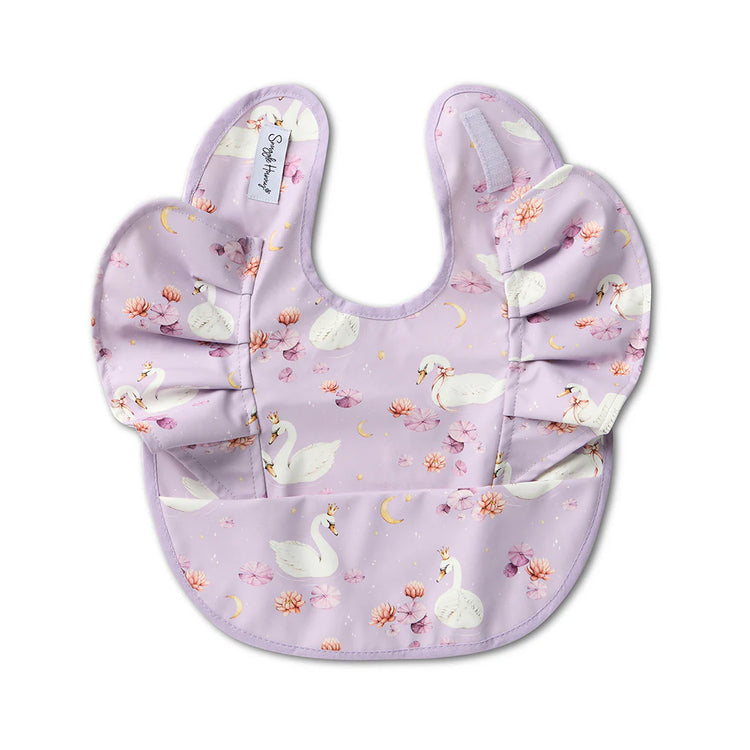 Swan Lake Frill Snuggle Bib