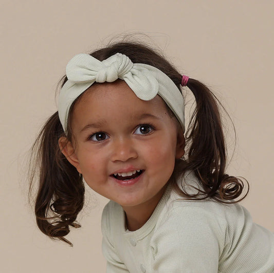 Honeydew Ribbed Organic Topknot