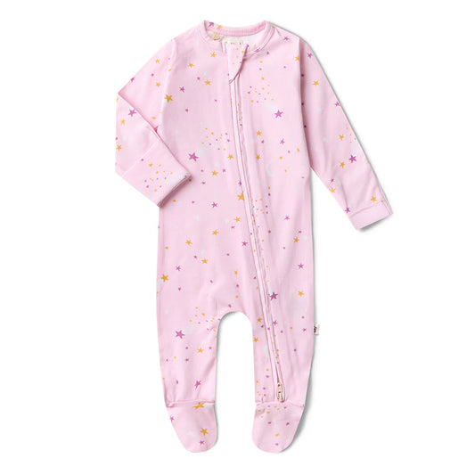 Twinkle Organic Snuggle Sleepsuit Zip Footie