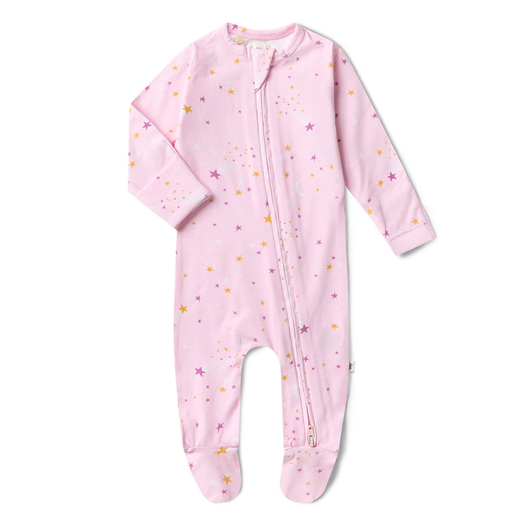 Twinkle Organic Snuggle Sleepsuit Zip Footie