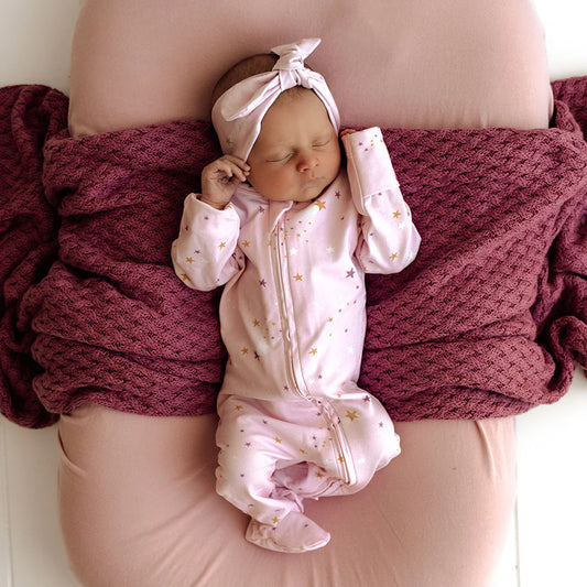 Twinkle Organic Snuggle Sleepsuit Zip Footie