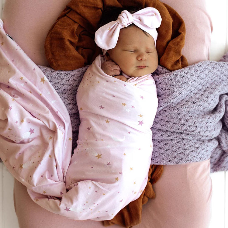 Twinkle Organic Jersey Wrap & Topknot Set