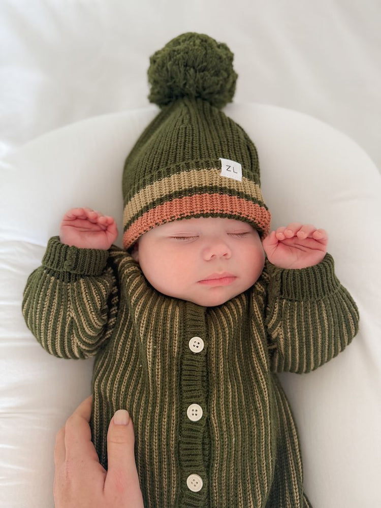 CLASSIC KNIT ROMPER | PESTO
