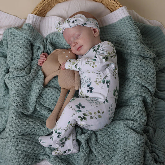 Eden Organic Snuggle Sleepsuit Zip Footie