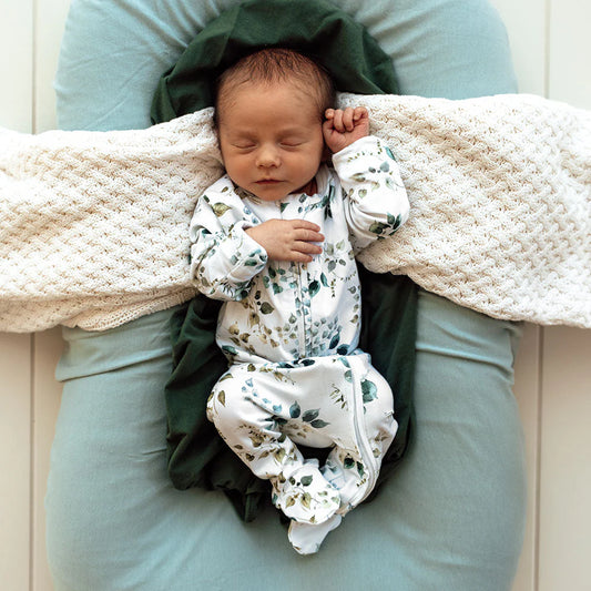Eden Organic Snuggle Sleepsuit Zip Footie